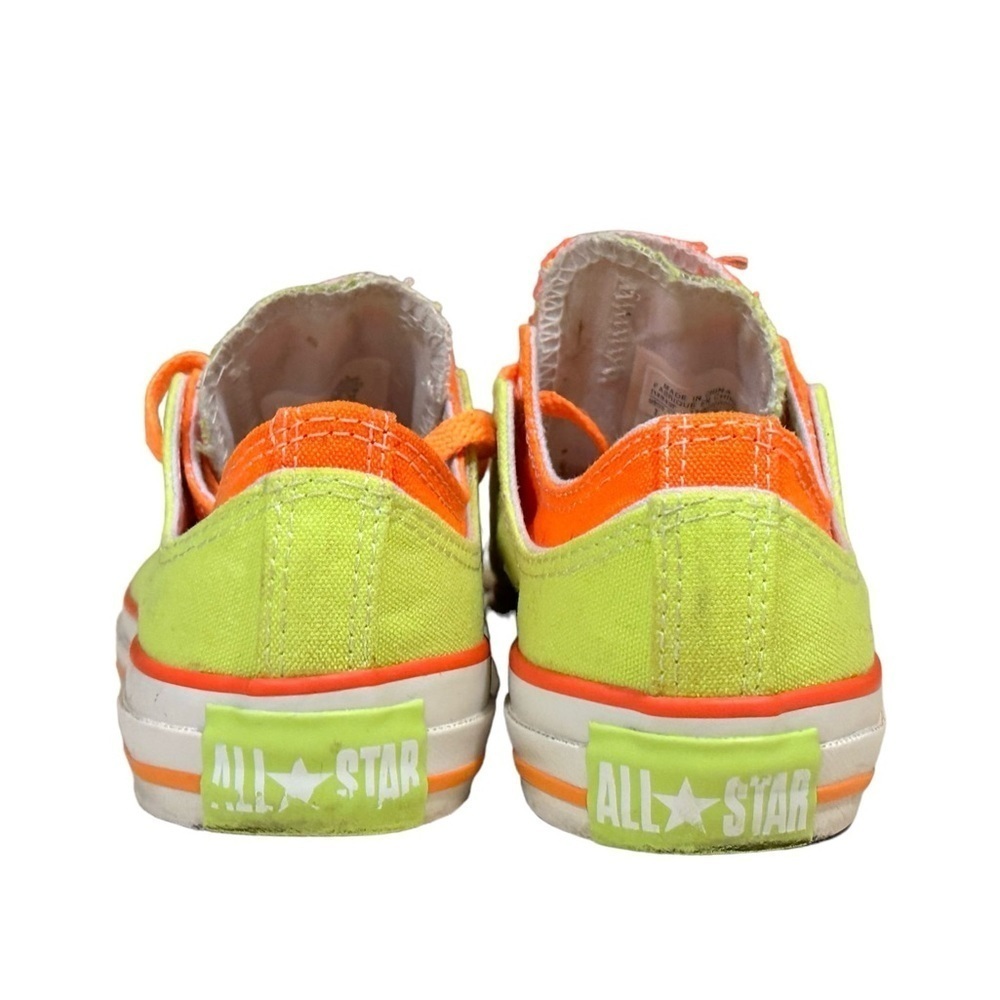 Converse All Stars Unisex Neon Yellow/Orange Double Tongue Sz 5 Women’s/3 Men’s - Picture 3 of 9